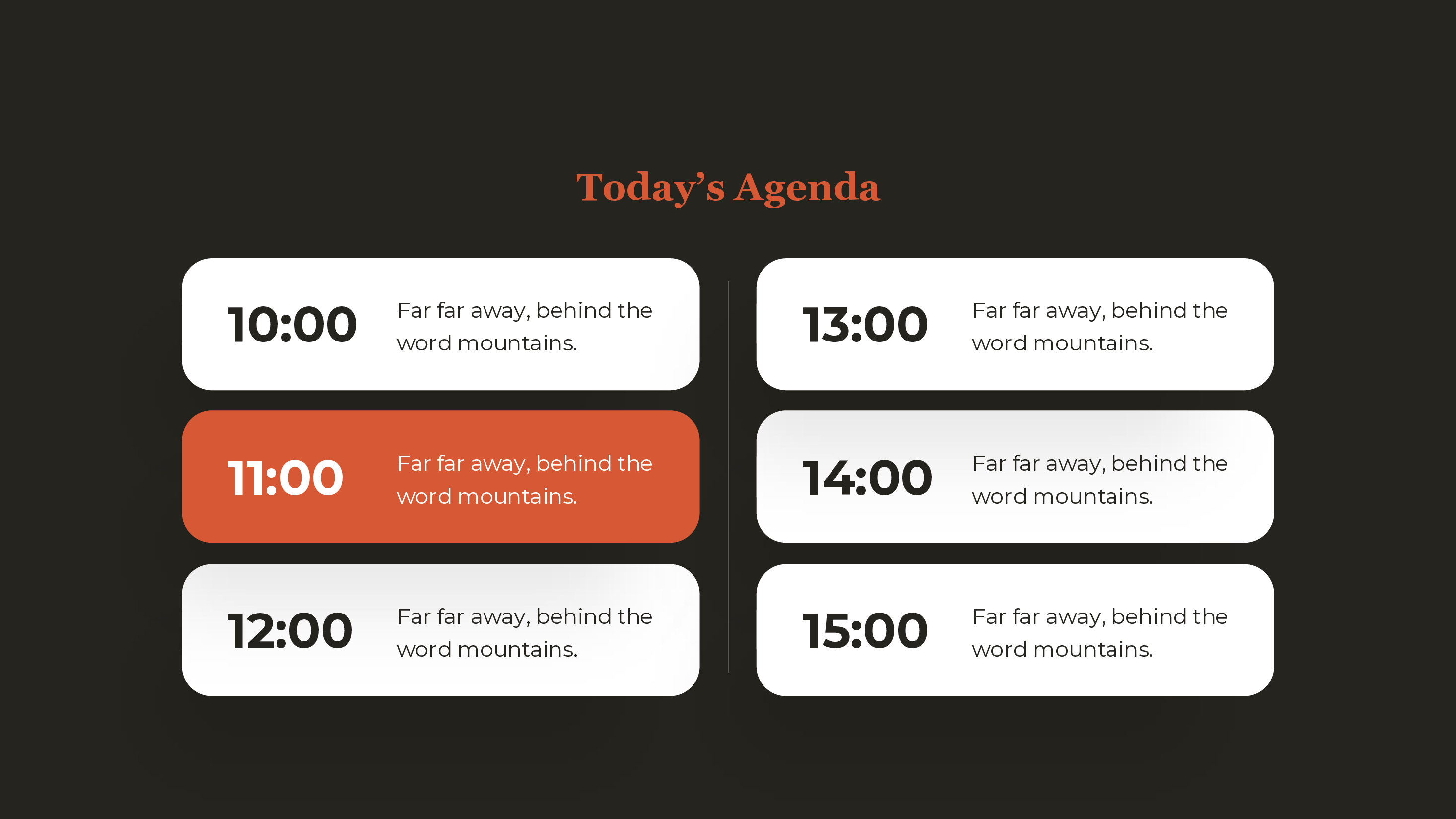 Agenda Slide Template