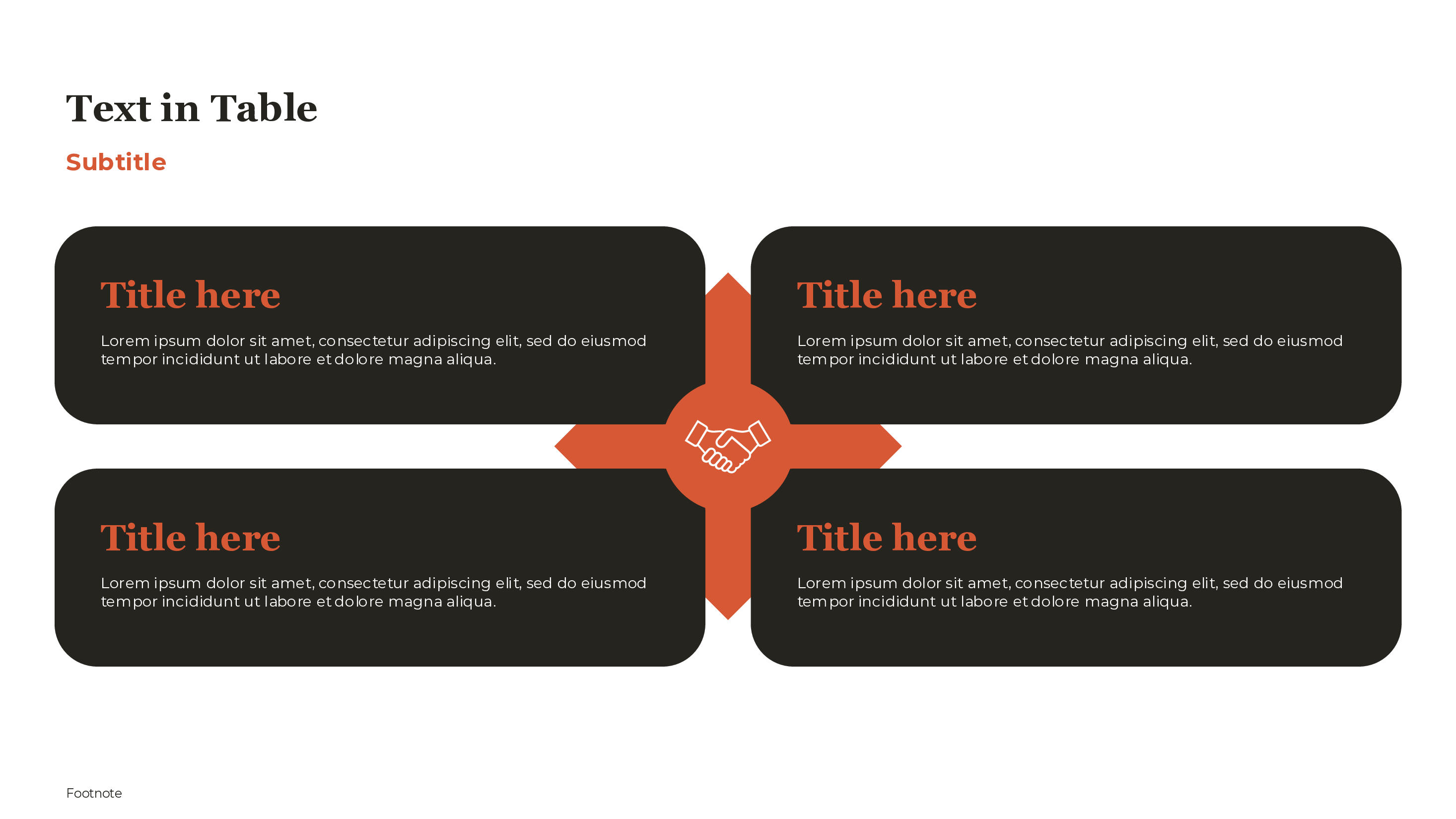 Four Quadrant Matrix PowerPoint template preview