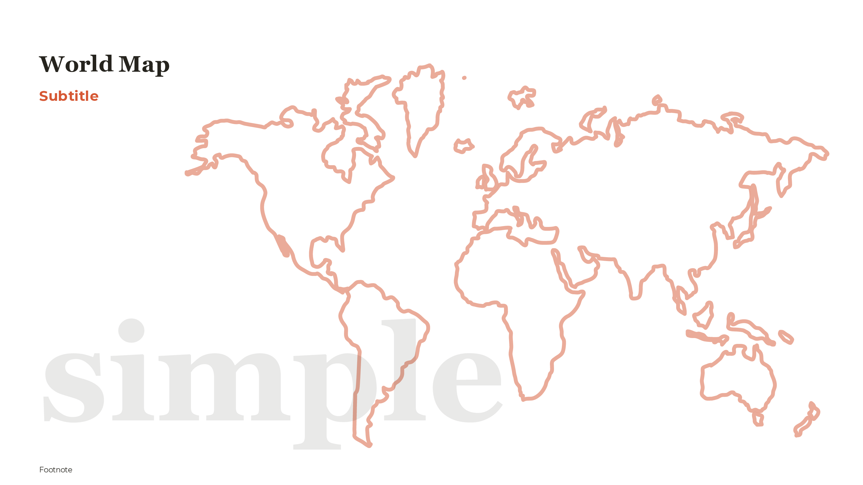 World Map Outline PowerPoint template preview