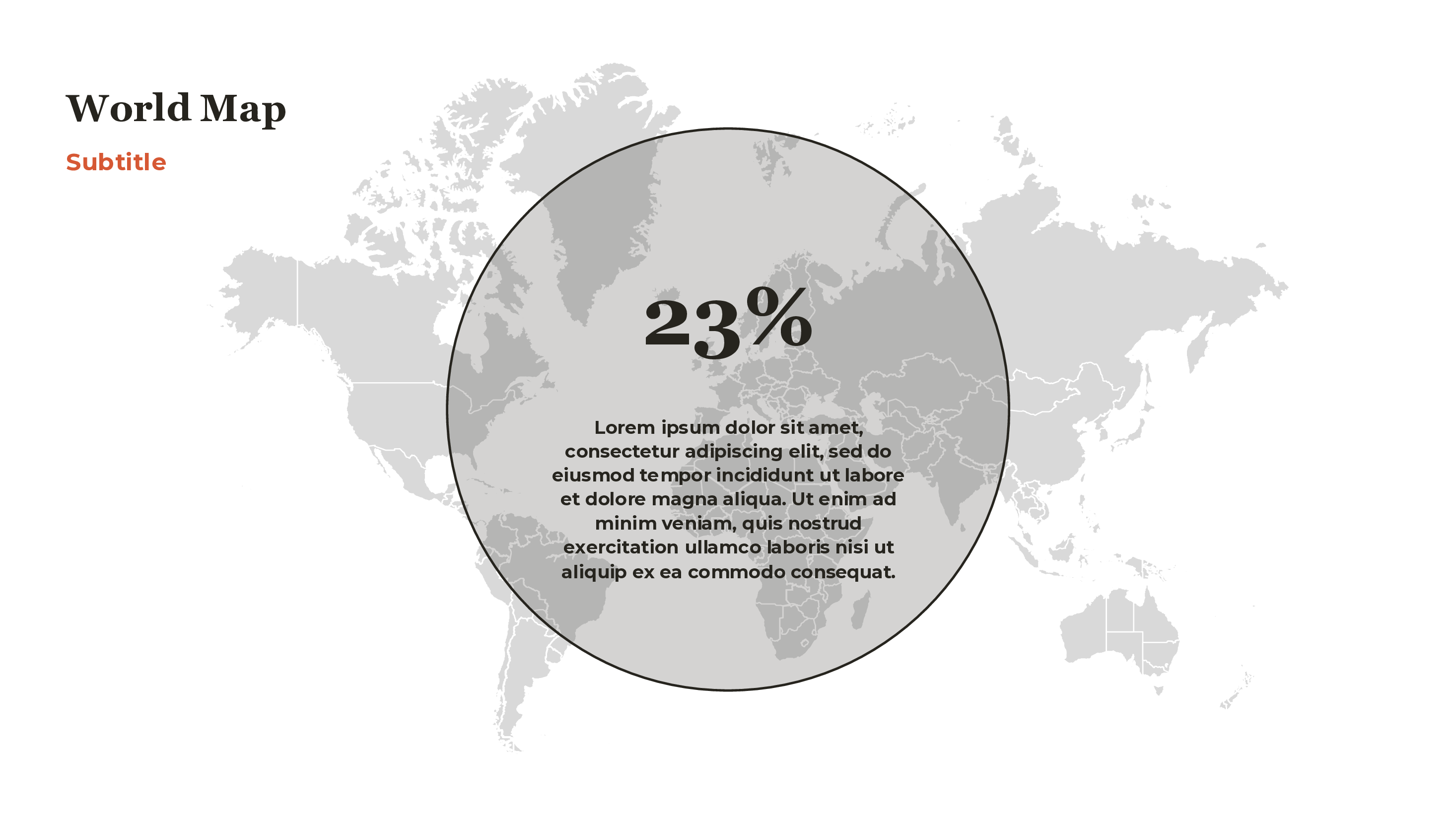 World Map With Callout PowerPoint template preview