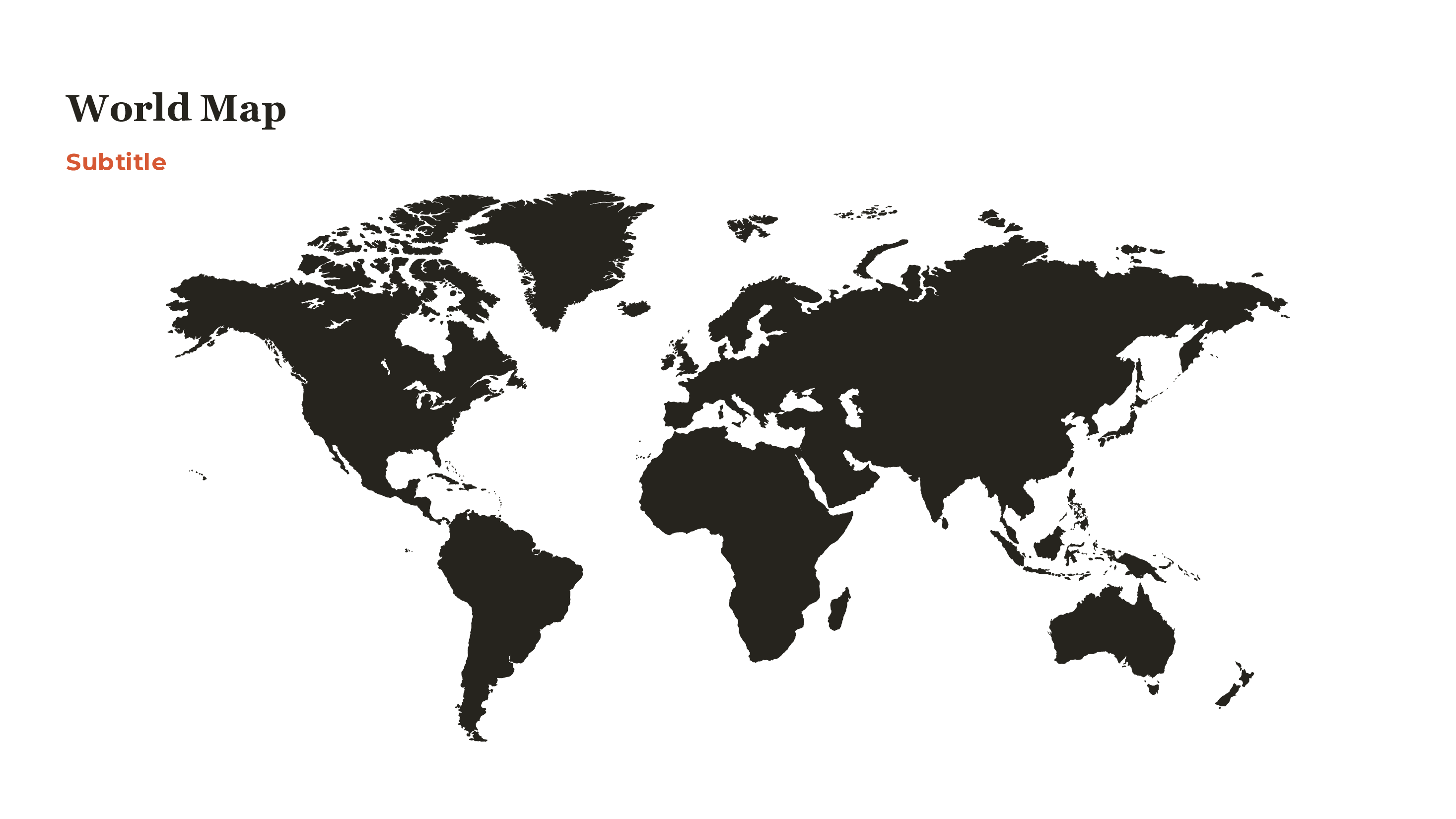 Solid World Map PowerPoint template preview