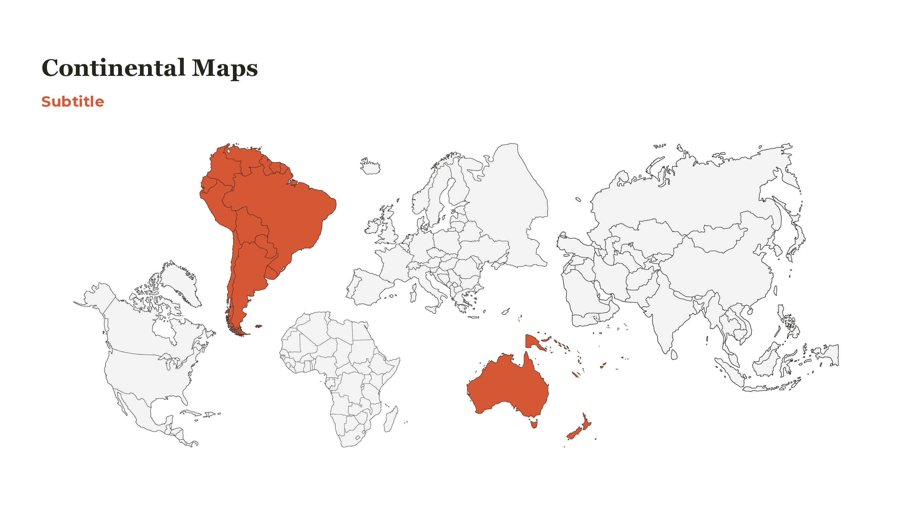 Continental Maps Comparison PowerPoint template preview