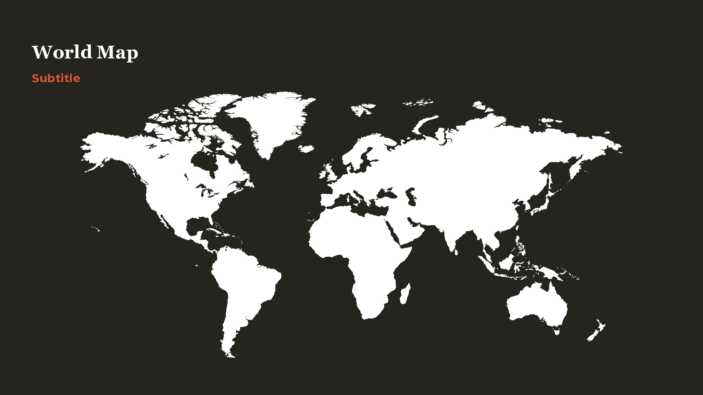 World Map Silhouette PowerPoint template preview