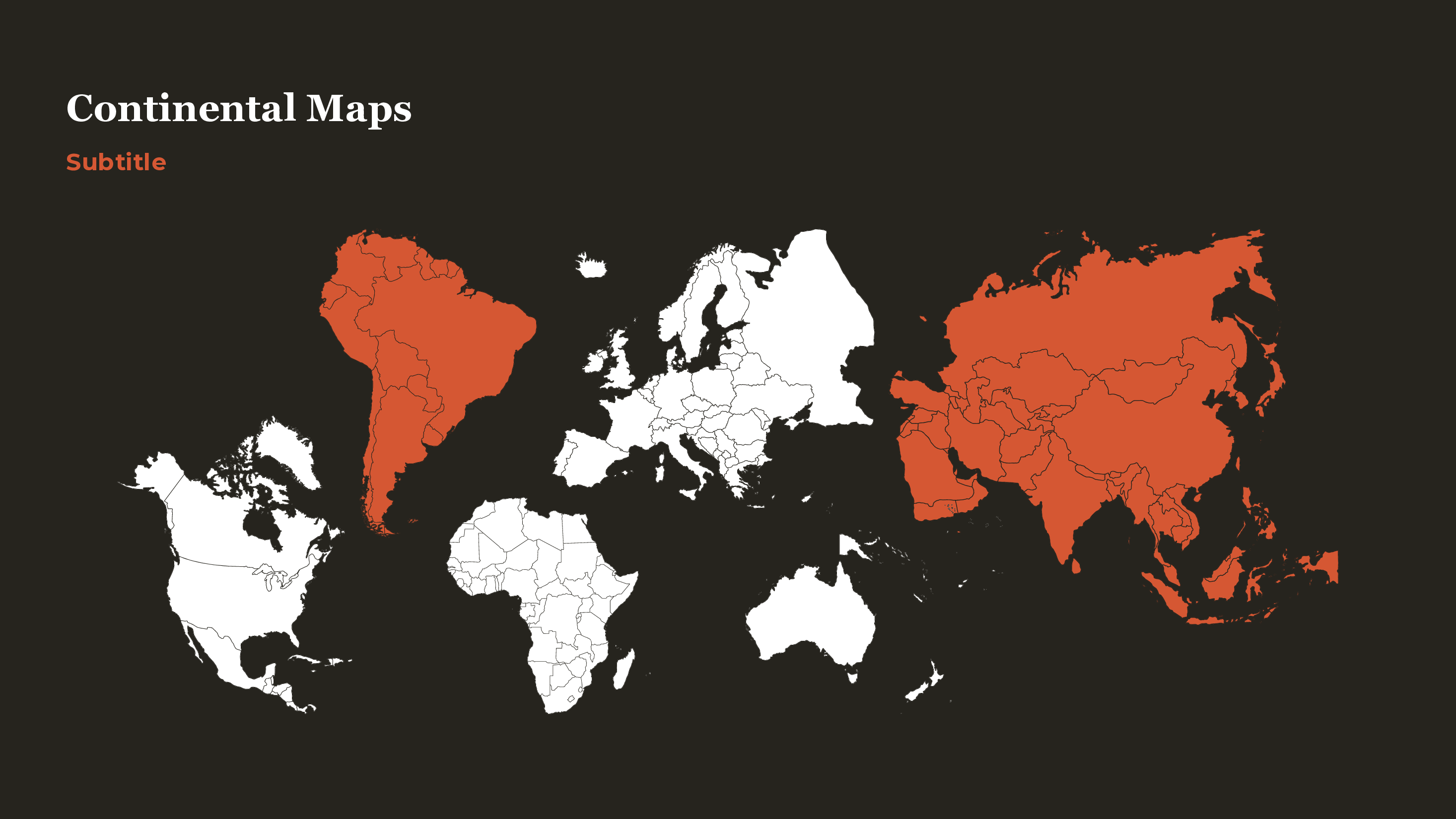 Continental Region Comparison PowerPoint template preview