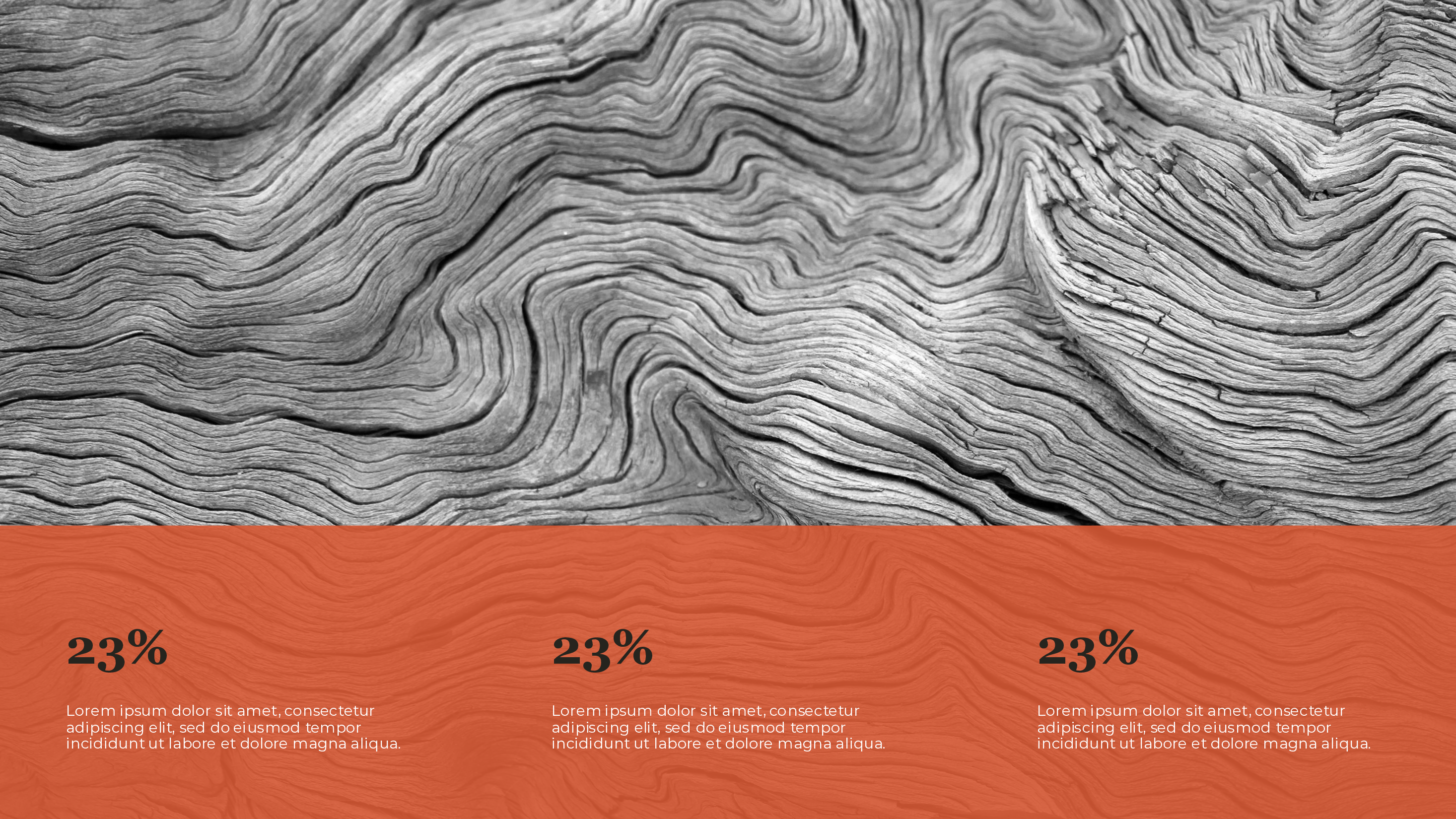 Three Statistics Bottom Banner PowerPoint template preview