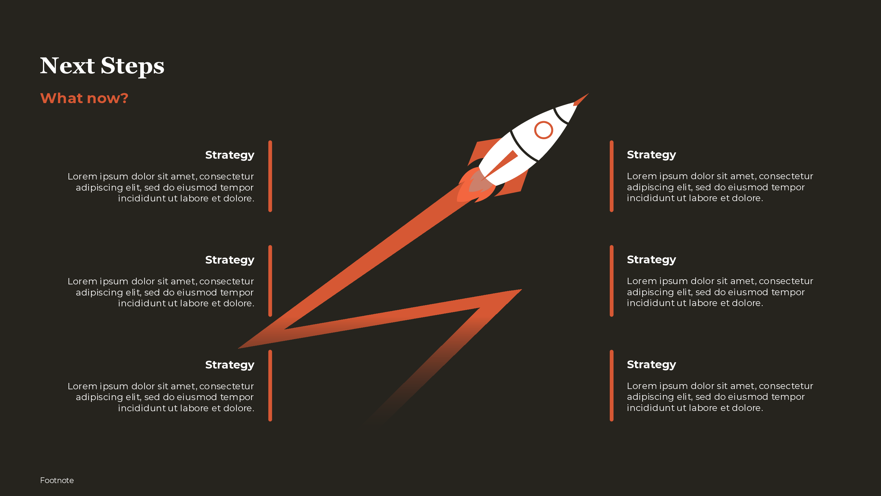 Six-Point Rocket Roadmap PowerPoint template preview
