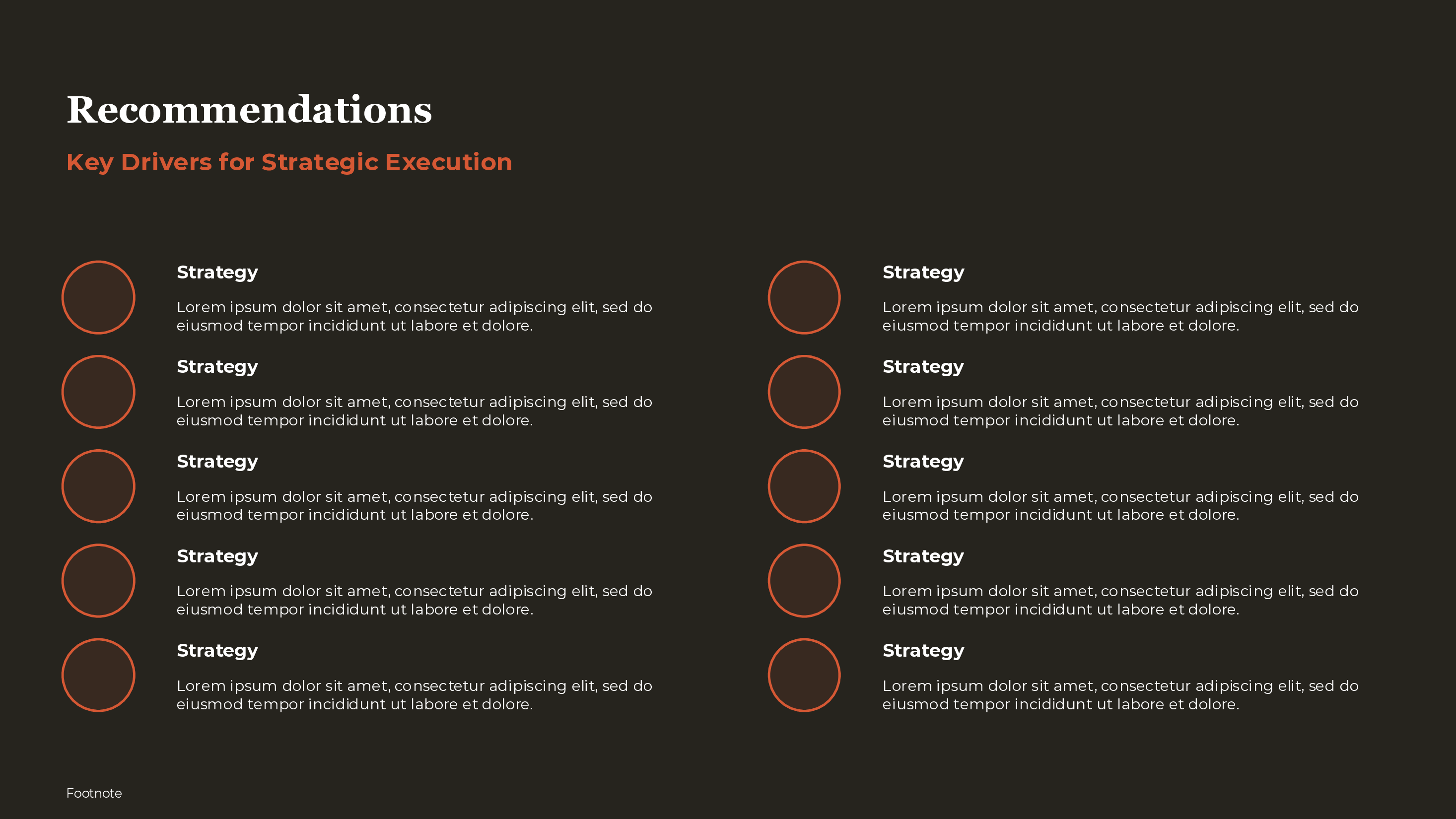 Recommendations List Template